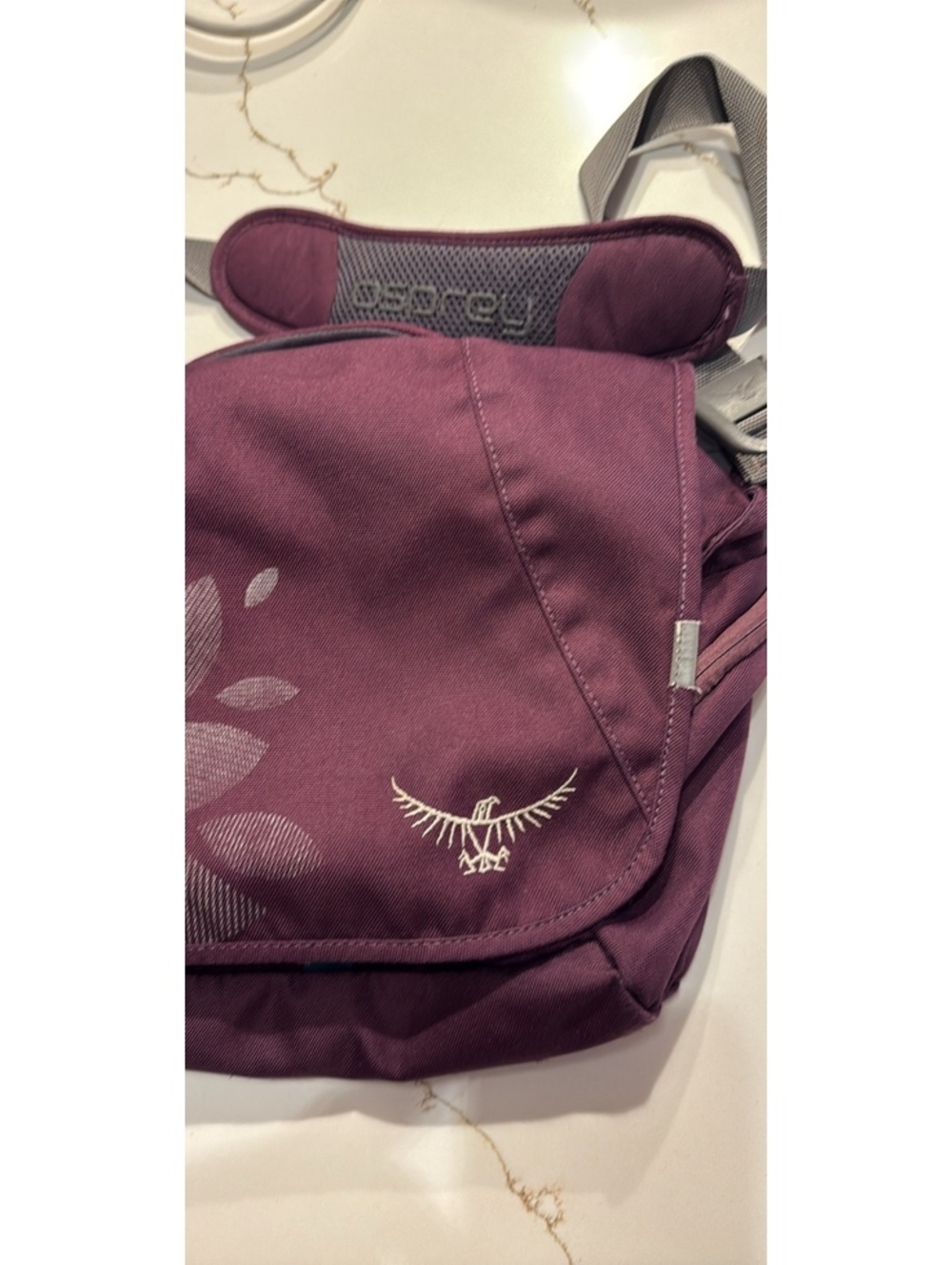 OSPREY FLAP JILL MINI COURIER CROSSBODY Purple Floral